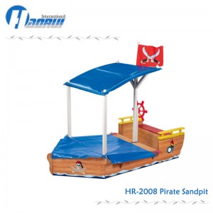 Caixa de area de area pirata para nenos caixa de area de madeira caixa de area de barco pirata