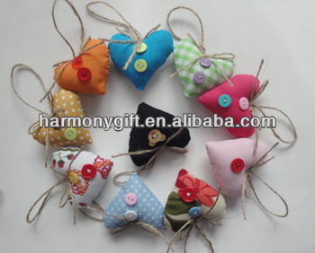 100% Original Stone Wedding Gifts - Item 6806 fabric hearts with jute bowknot and button – Harmony