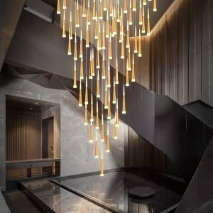 Dekoration Restaurant Moderne Aluminium Akryl Lysekroner Pendel LED-lys