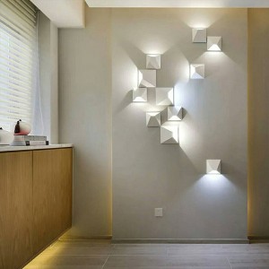 Arkitektonisk belysning 3D Modular Art Moderne Væglysarmaturer HL60W04