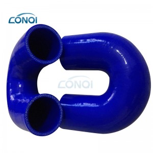 CONQI Vendita calda Tubo flessibile in silicone a gomito da 180 gradi Tubo flessibile turbo in silicone per aspirazione aria intercooler intrecciato