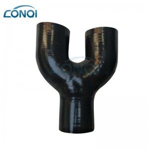 Resource Factory Dostosuj wąż silikonowy w kształcie litery Y Wzmocniony silikonowy wąż nagrzewnicy intercoolera w oplocie