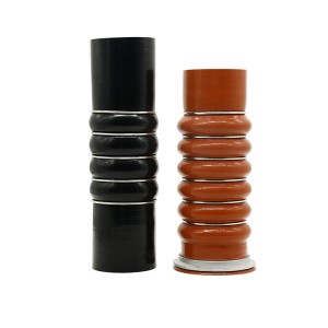 Hot Sale Hege temperatuer Fleksibele Steel Wire Silicone Hump Hose Heavy Truck Hump Silicone