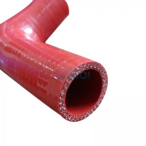 Tubo flessibile in silicone per tubo flessibile del liquido refrigerante in silicone del riscaldatore di piegatura del tubo flessibile intrecciato in silicone a forma di T di vendita diretta in fabbrica