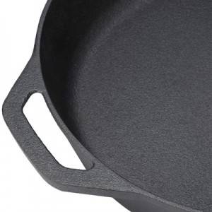 Kuali Penggorengan Besi Tuang Kuali Dapur Seterika Alat Memasak Non-stick Cooking Frying Pan dengan Pemegang untuk Ketuhar Dapur atau Kem Memasak Pancake Piza Quesadillas