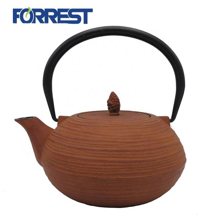 Ọrịre na-ekpo ọkụ enamel tetsubin Chinese teapot nkedo ígwè kettle teapot