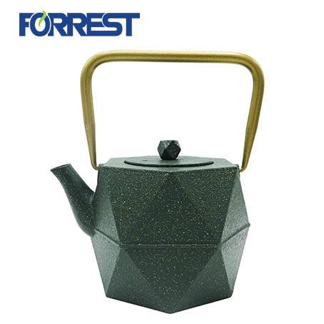 New Diamond Design Tea Kettle Beschichtet mat Emailéierten Goss Eisen Teapot mat Infuser 900ml
