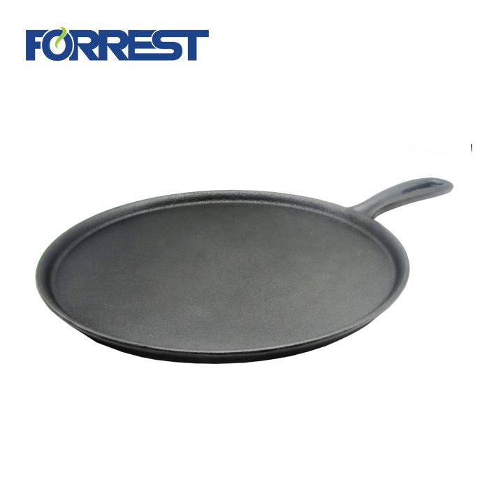 Venta caliente Ronda de hierro fundido Roti Pan Sartén para utensilios de cocina