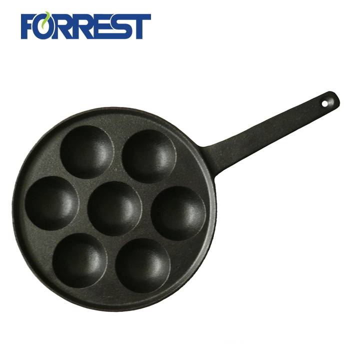 Oghere 7 Round Cast Iron Muffin Baking Pan