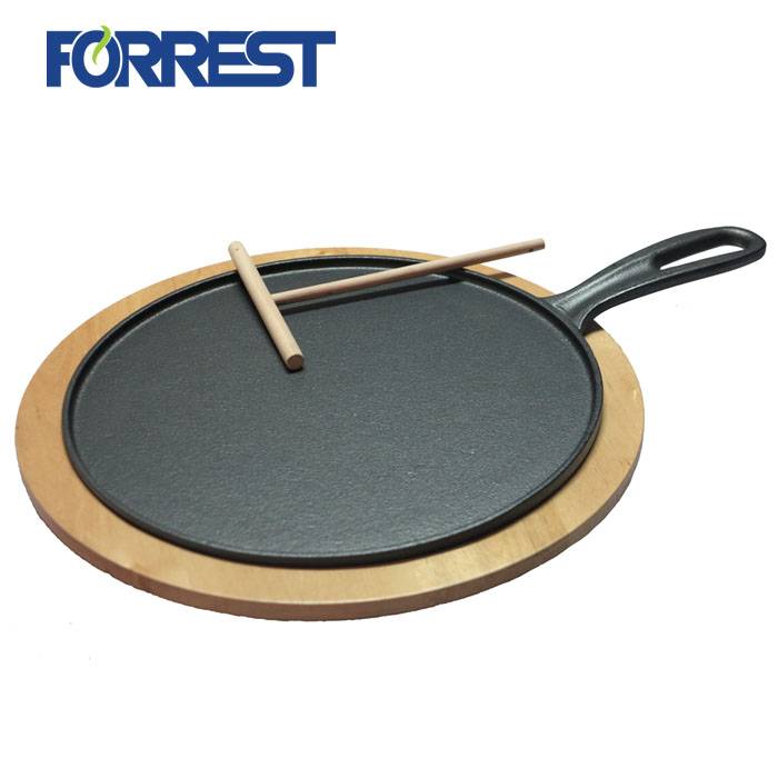 10.5 Inch Cast Iron Griddle Pre-seasoned Round Cast Iron Pan Perfect for Pancakes, Pizzas, and Quesadillas
