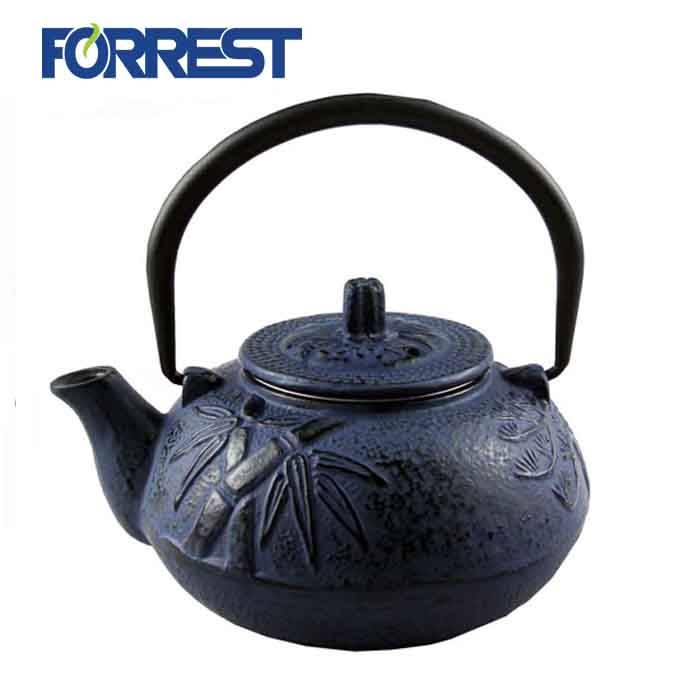 Chaleira de chá com infusor de aço inoxidável bule de metal de ferro fundido