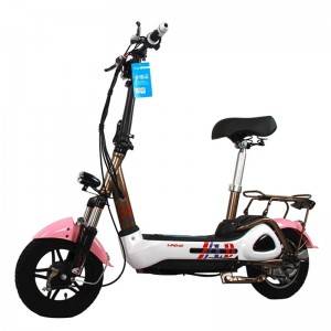 2020 hot selling mini scooter e bike with two seats 12 inch AL Alloy frame lithium battery for malefemale electric bicycle