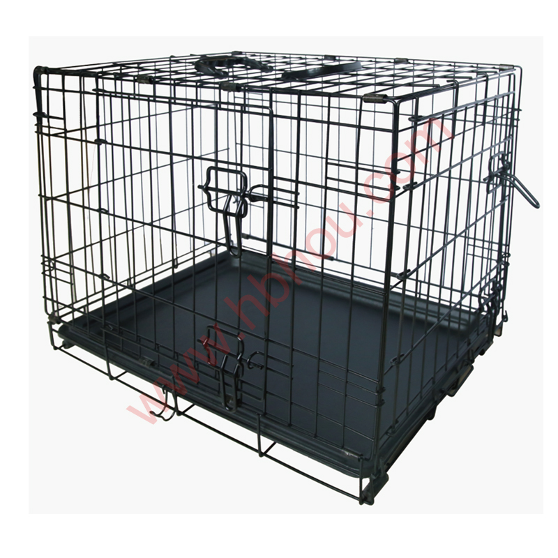 Foldable Metal Wire Dog Crate cum Tray