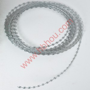 Razor Wire metāla tērauda Concertina dzeloņstieples žogu cinkots