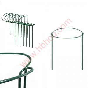 Half Round Metal Garden Plant Stake, Plant Support Ring for Flower Grow
