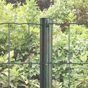 Valla metálica resistente Postes en U de cerca verde para xardín