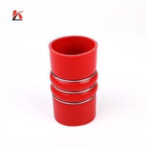 Customized universal Flexible black rubber straight elbow reinforced hump silicone hose