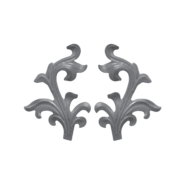 MS CY179-184 Low price wholesale stamped steel accessory new stamping flowers stamp double leaves for fencing balcony railing window grill