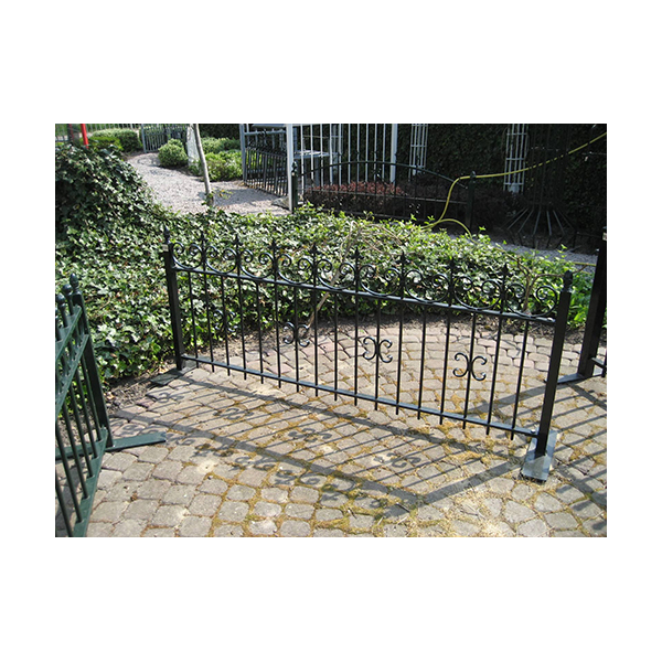 2022 China factory modern beautiful good quality solid decor brown cost of iron fence per square foot rod iron fence around pool