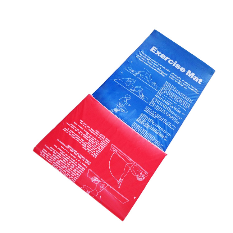 Red and blue sports yoga mat