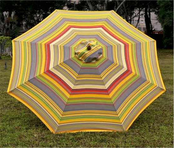 រូបភាពពិសេស 2.7M Round Wooden Patio Umbrella Parasol