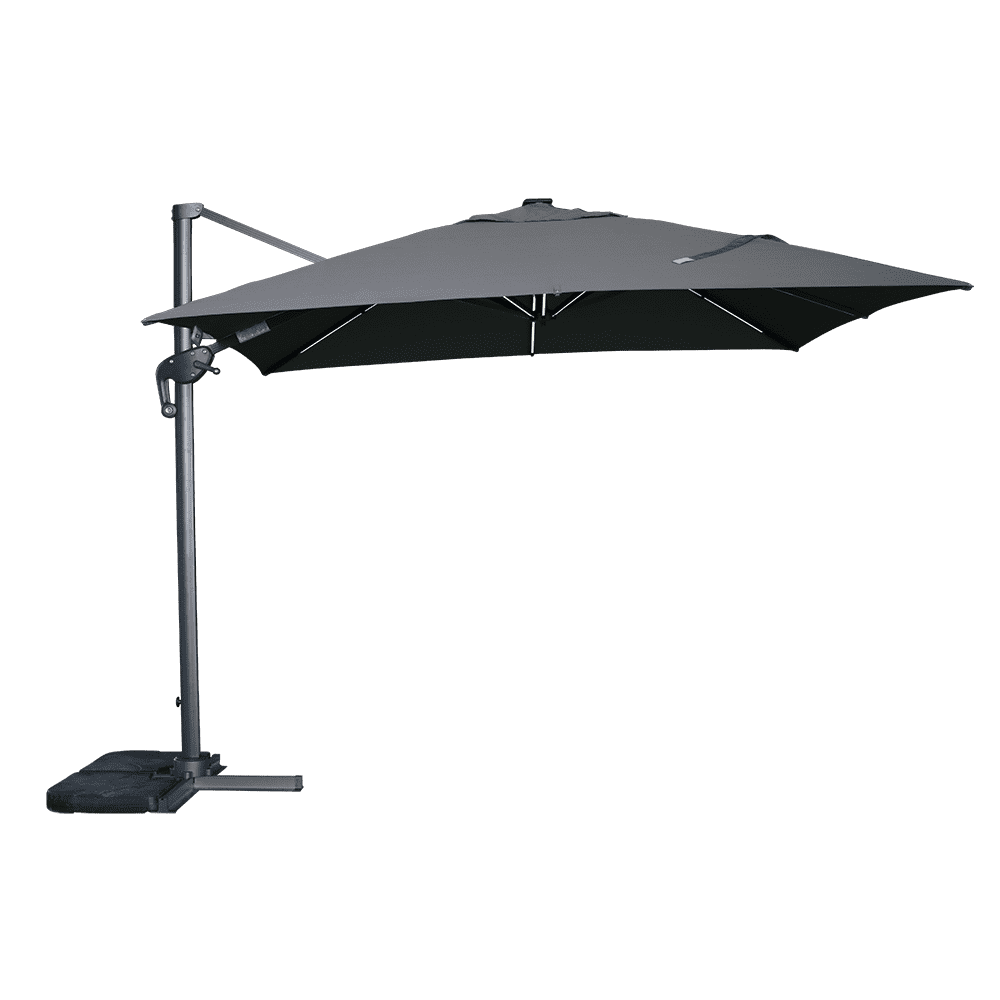 Hot Sale a waje Lambun Aluminum Sun Umbrella Parasol 3x3m tare da LED
