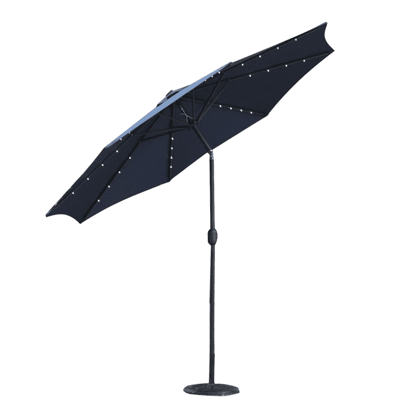 Gàrradh Brosnachaidh Led Parasol Patio Solar umbrella