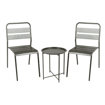 आउटडोर गार्डन फर्नीचर डाइनिंग टेबल सेट - बिस्ट्रो सेट (1 पीसी टेबल + 2 पीसी कुर्सियाँ)