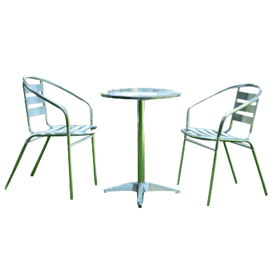Utomhus trädgårdsmöbler matbord set - Bistro set (1st bord + 2st stolar)
