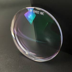 Lente óptica con revestimiento verde 1.56 UV400 HMC