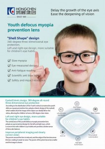 1.56 Lente Shell Design Blue Block Myopia Easy Vision per adolescenti