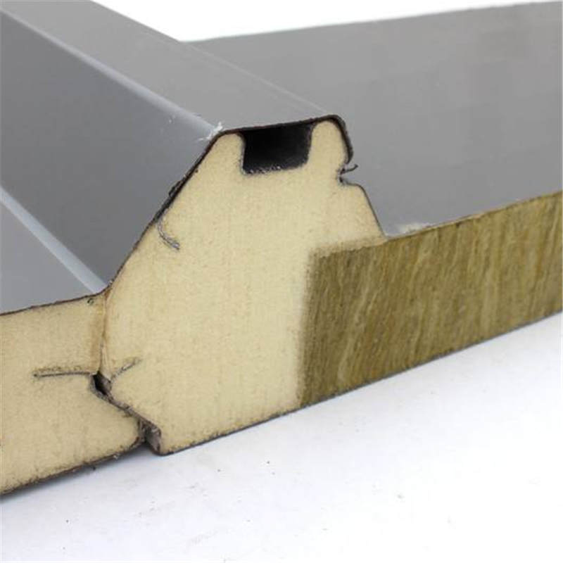 Pu edge sealing Rockwool/Glasswool sandwich panel Roof sandwich panel