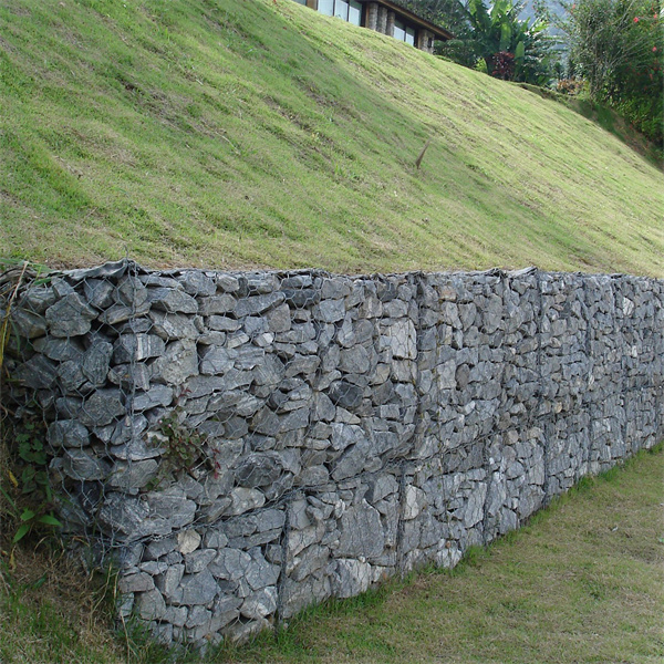 Vruće pocinčani gabion kameni potporni zid i ukrasna kutija od gabionskog kamena za vrt Istaknuta slika