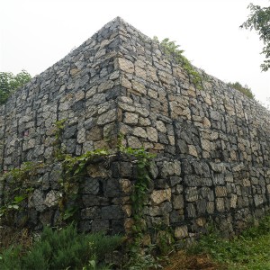 barreira de inundação gabião parede de rocha de retenção de rede de arame