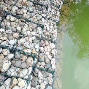 Cesta de malla de alambre de Gabion de pared de lluvia de gaviones recubiertos de PVC para la venta