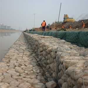 River Bank Control Gabion Basket Wire Mesh&Flood Mitigation Gabion Basket Construction
