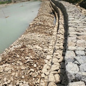 Galfan&Hot Dipped Galvanized Mesh Gabion Box to protect the river bank