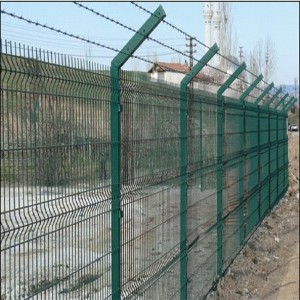 Zöld PVC horganyzott hegesztett drótháló kerítés