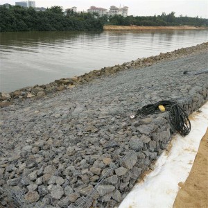 malla de filferro de gavions de control de la riba del riu i construcció de gavions d'inundació Filipines