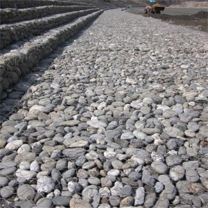 Cesti di gabbioni in zincu altu è cesti di gabbioni in pietra galvanizzata Gabbia è cestini di gabbioni pieni di roccia intrecciata