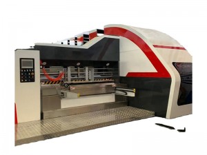 Automatický stroj na tisk krabic na pizzu z vlnité lepenky flexibilní tiskové drážky vysekávací zařízení Čína 2021 nové
