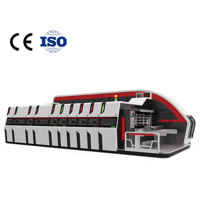 Automatic pizza box printing machine corrugated cardboard flexible printing groove die-cutting equipment China 2021 new