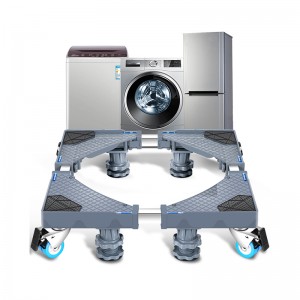 PP plastikinis 4 kojų 4 ratai Steay reguliuojamas skalbimo mašinos pagrindas su ratukais