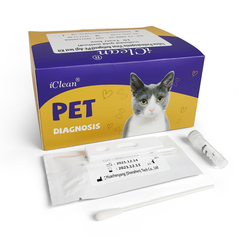 Pecyn Prawf Antigen Feirws Panleukopenia Feline (FPV-Ag): aur colloidal