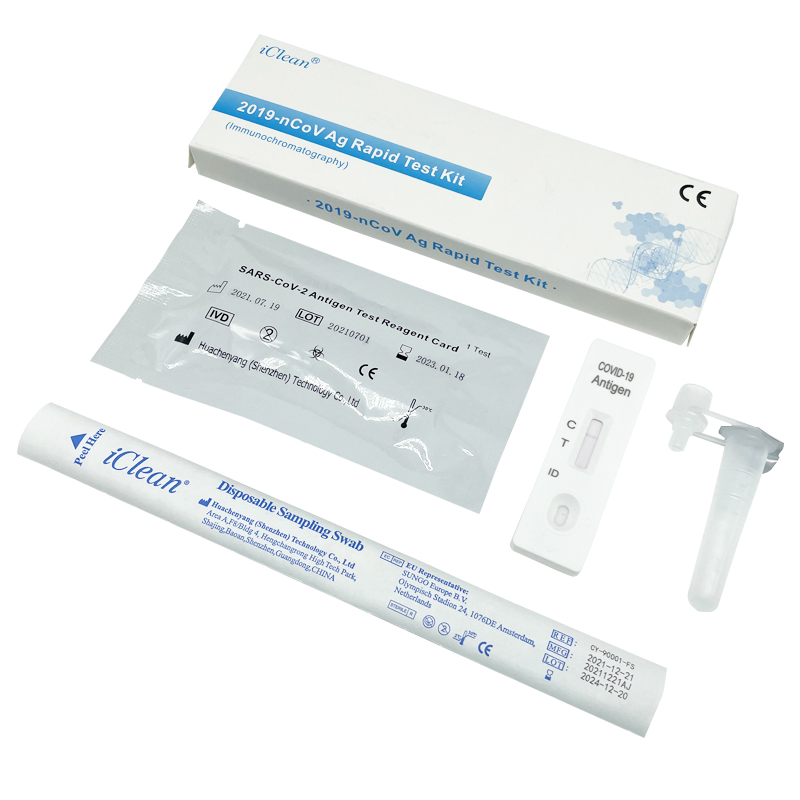 Kit per test rapido antigene COVID-19 (confezione da 1): test con tampone in schiuma medica