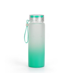 Botella de auga de vidro de sublimación de 500 ml