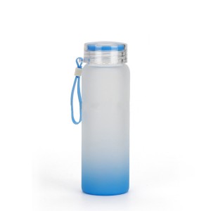 Botella de auga de vidro de sublimación de 500 ml