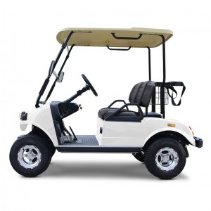 Este mini carrito de golf desmiente su potencia y fuerza
