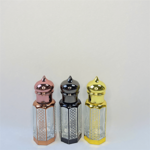 Factory Direct Supply Gold Perfume Bottles Trendy Style Glass Oil Perfume Bottle