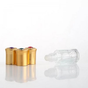 Wholesale 3ml 6ml 12ml Fancy Oud Attar Bottle Octagonal Glass Bottle For Arabic Oud Oil